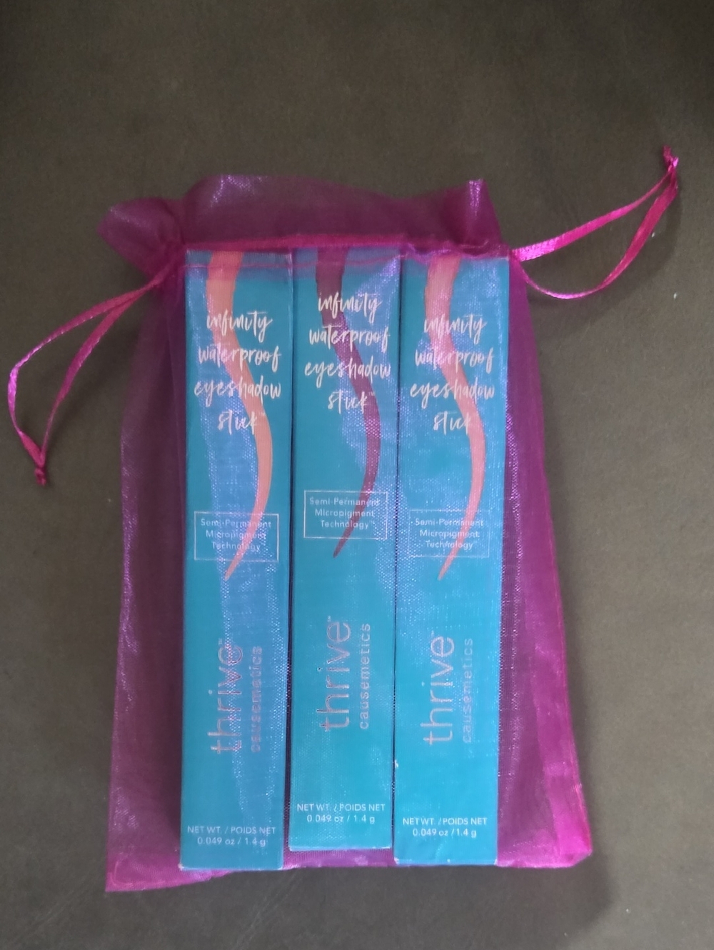 Three New Thrive Causemetics Infinity Waterproof Eyeshadow Sticks